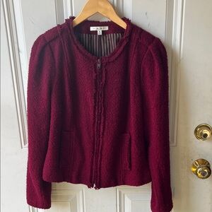 CAbi Burgundy Textured Blazer